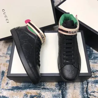Gucci Screener Negro Verde Rosa Web Strap Zapatillas Lifestyle