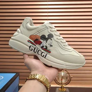 Gucci Screener Disney Mickey Mouse Cream Chunky Sneakers