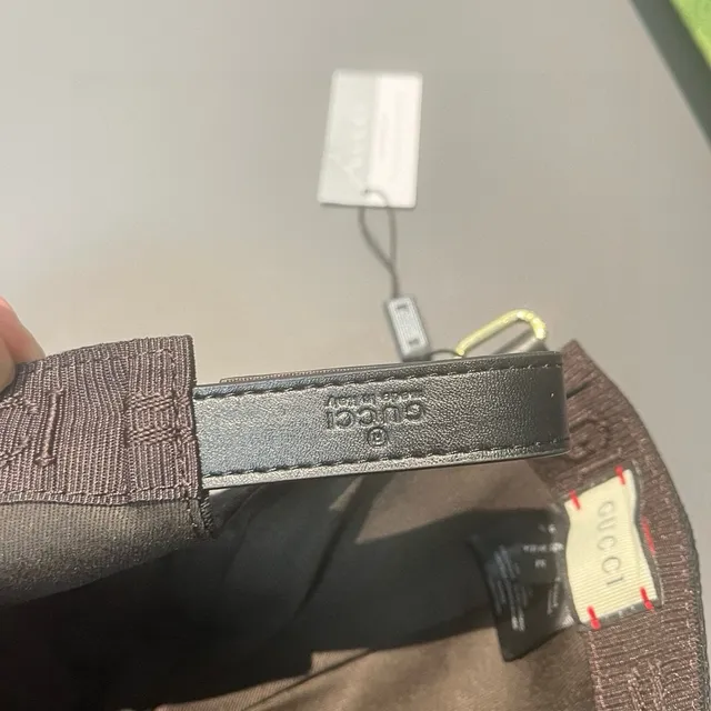 Gucci Screener GG Monogram Black Web Stripe 棒球帽 8