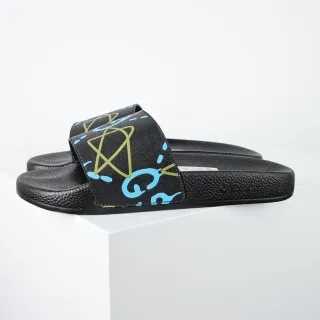Gucci Screener Graffiti-Print أسود حذاء منزلي