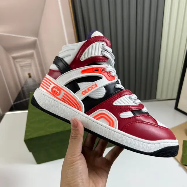Gucci Screener Zapatillas Lifestyle Rojo Blanco Naranja Negro 3