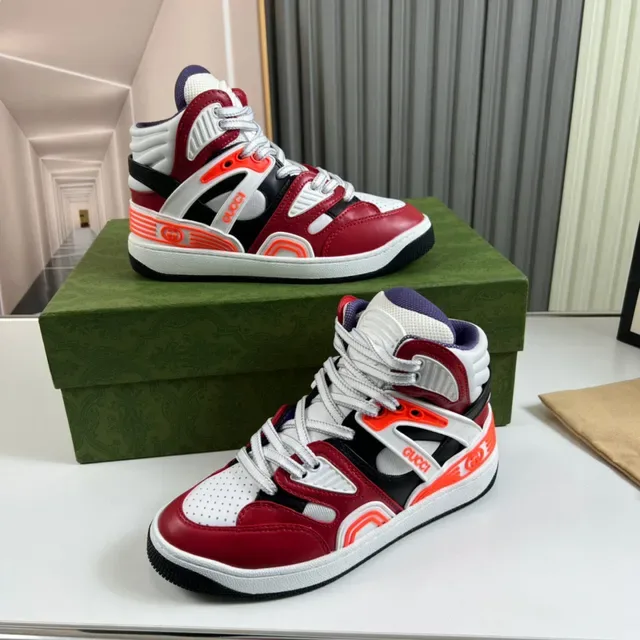 Gucci Screener Zapatillas Lifestyle Rojo Blanco Naranja Negro 7