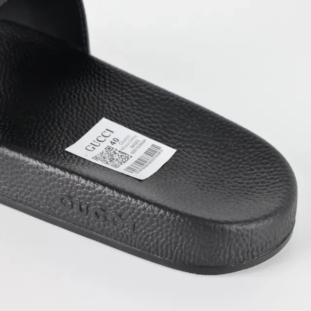 Gucci Screener Strawberry Print Monogram Slide Slippers 4