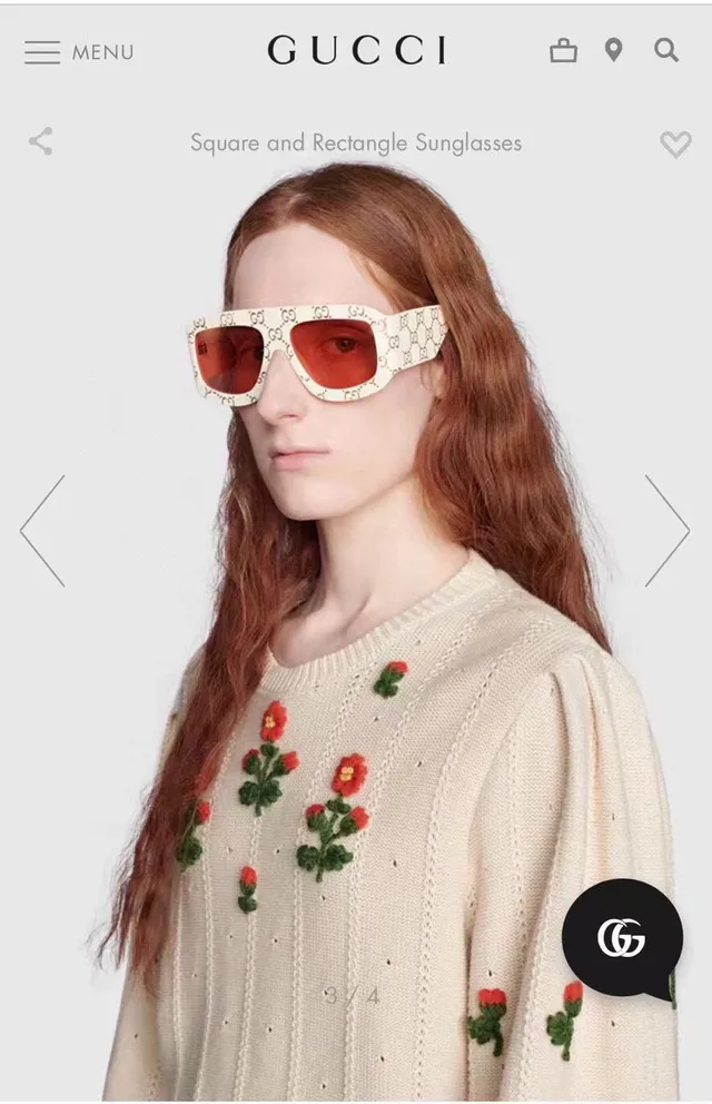 Gucci Screener carapato GG-Studded oversized gafas cuadradas 3