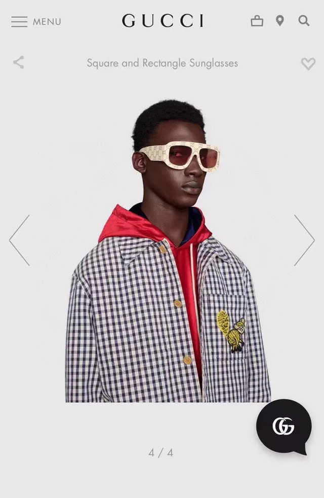 Gucci Screener carapato GG-Studded oversized gafas cuadradas 4