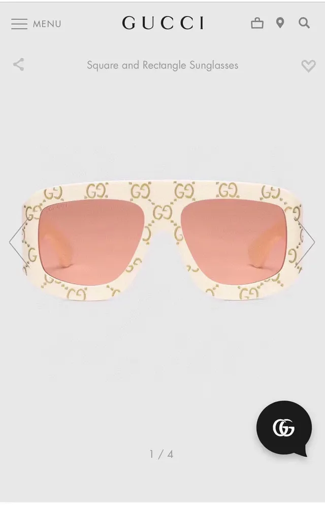 Gucci Screener carapato GG-Studded oversized gafas cuadradas 5