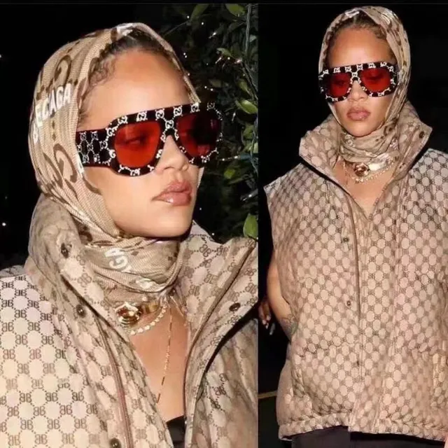 Gucci Screener carapato GG-Studded oversized gafas cuadradas 9