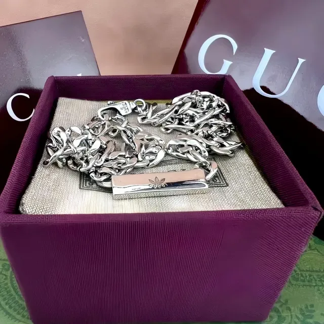Gucci Collier Chaîne Curb Chunky Argent Poli 4