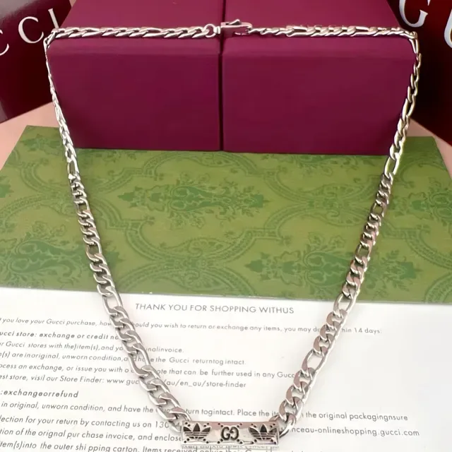 Gucci Collier Chaîne Curb Chunky Argent Poli 6
