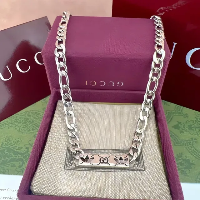 Gucci Collier Chaîne Curb Chunky Argent Poli 7