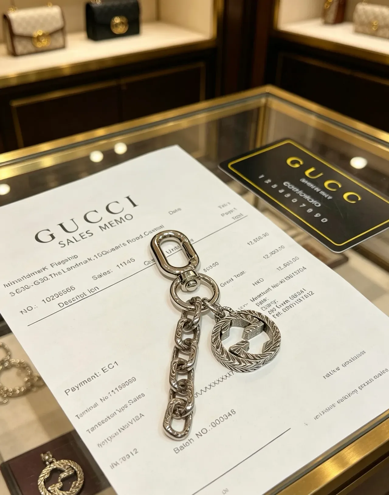 Gucci Silver Interlocking G Logo Rope-Textured Border Jewelry 4