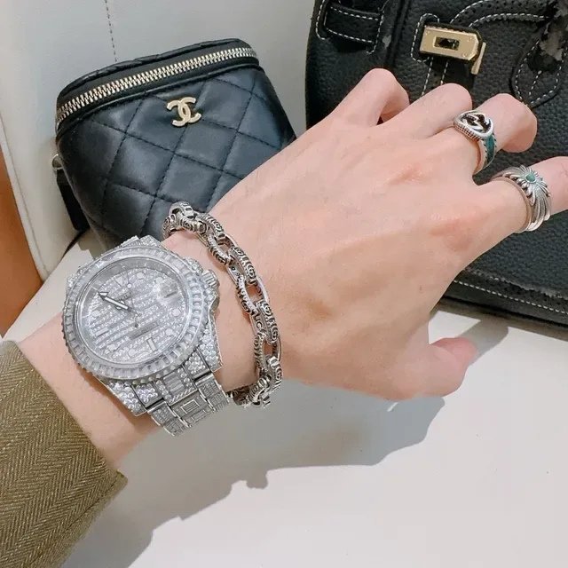 Gucci Silver Interlocking Oval Links Twisted Rope Detailing Bracelet 2