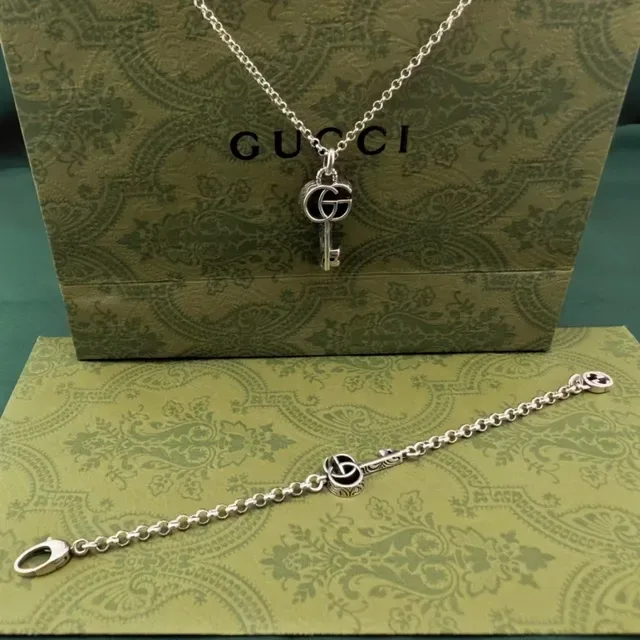 Gucci Collier Argent Métal Interlocking G Logo 5