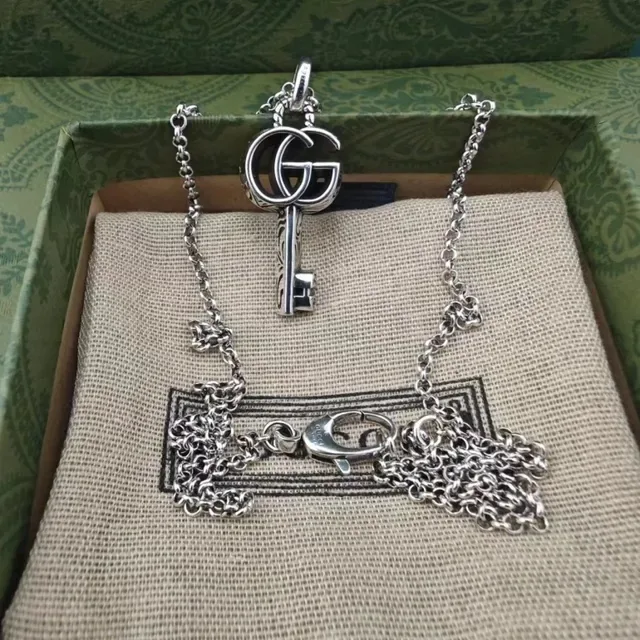 Gucci Collier Argent Métal Interlocking G Logo 8