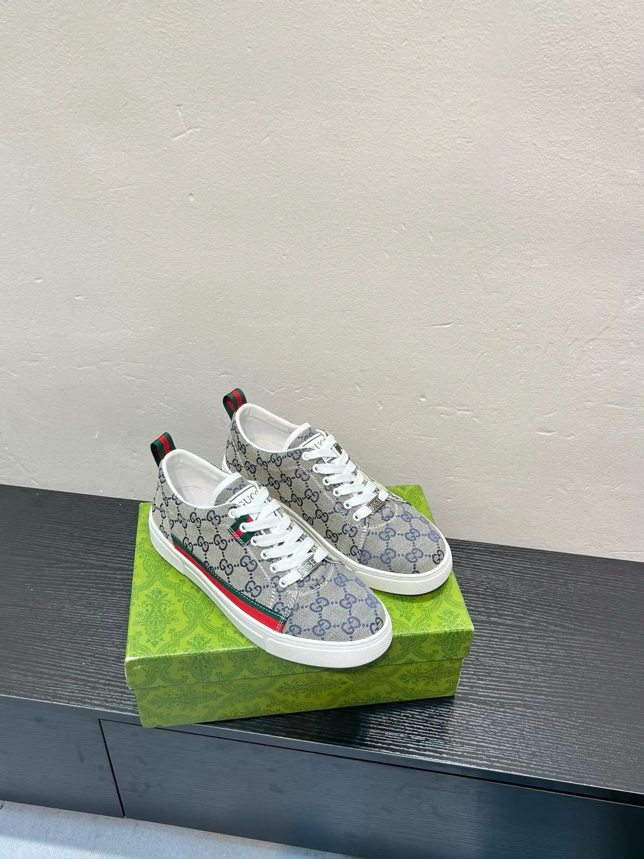 Gucci Tennis 1977 Beige GG Supreme Canvas Zapatillas Lifestyle 5