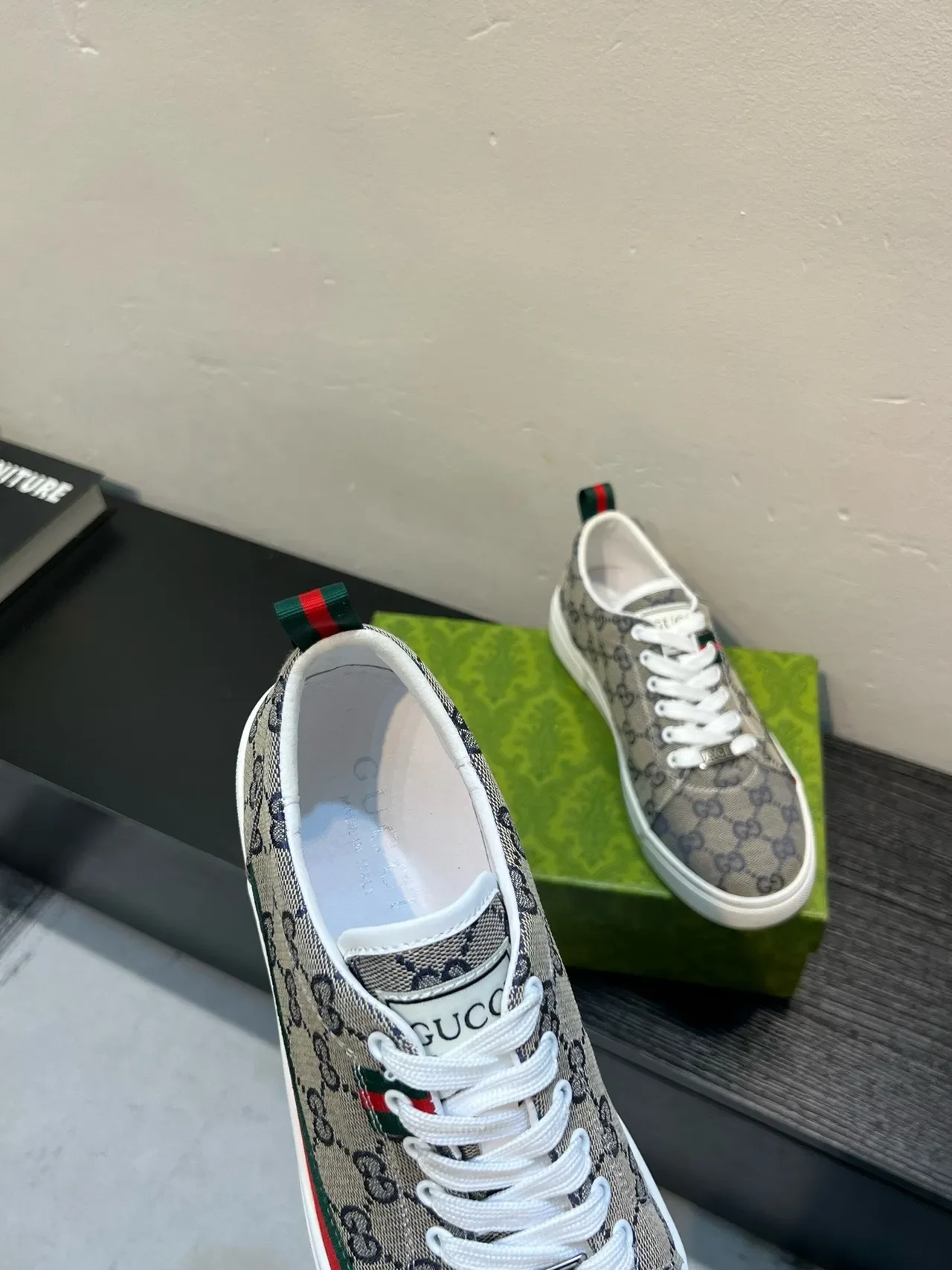 Gucci Tennis 1977 Beige GG Supreme Canvas Zapatillas Lifestyle 7