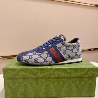 Gucci Tennis 1977 gris marino rojo Monogram zapatillas lifestyle