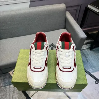 Gucci Tennis 1977 Blancos y Rojos Rayas Web Lifestyle Sneakers