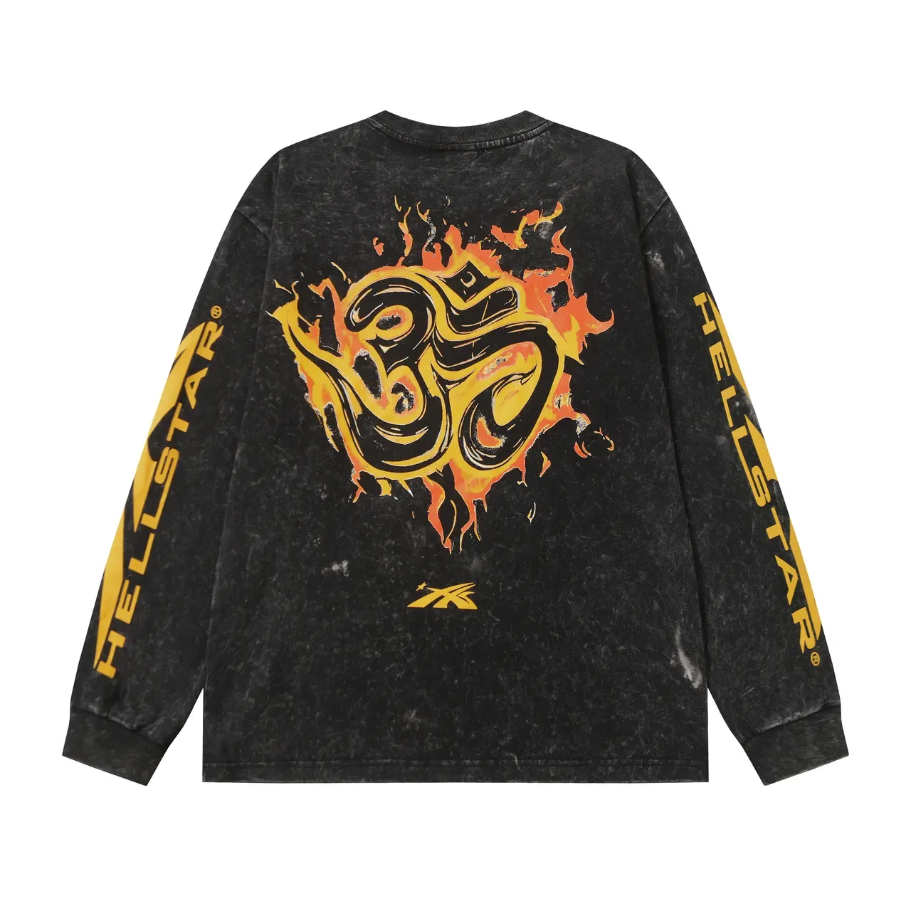 T-shirt à manches longues Hellstar délavé à l'acide effet usé imprimé graphique 3