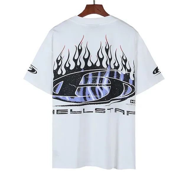 Hellstar Flame Graphic White T-Shirt 4