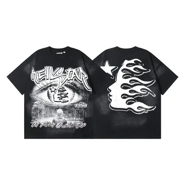 Hellstar Graphic-Print Oversized Black T-Shirt 9