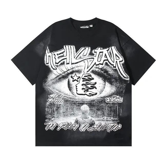 Hellstar Graphic-Print Oversized Black T-Shirt 10