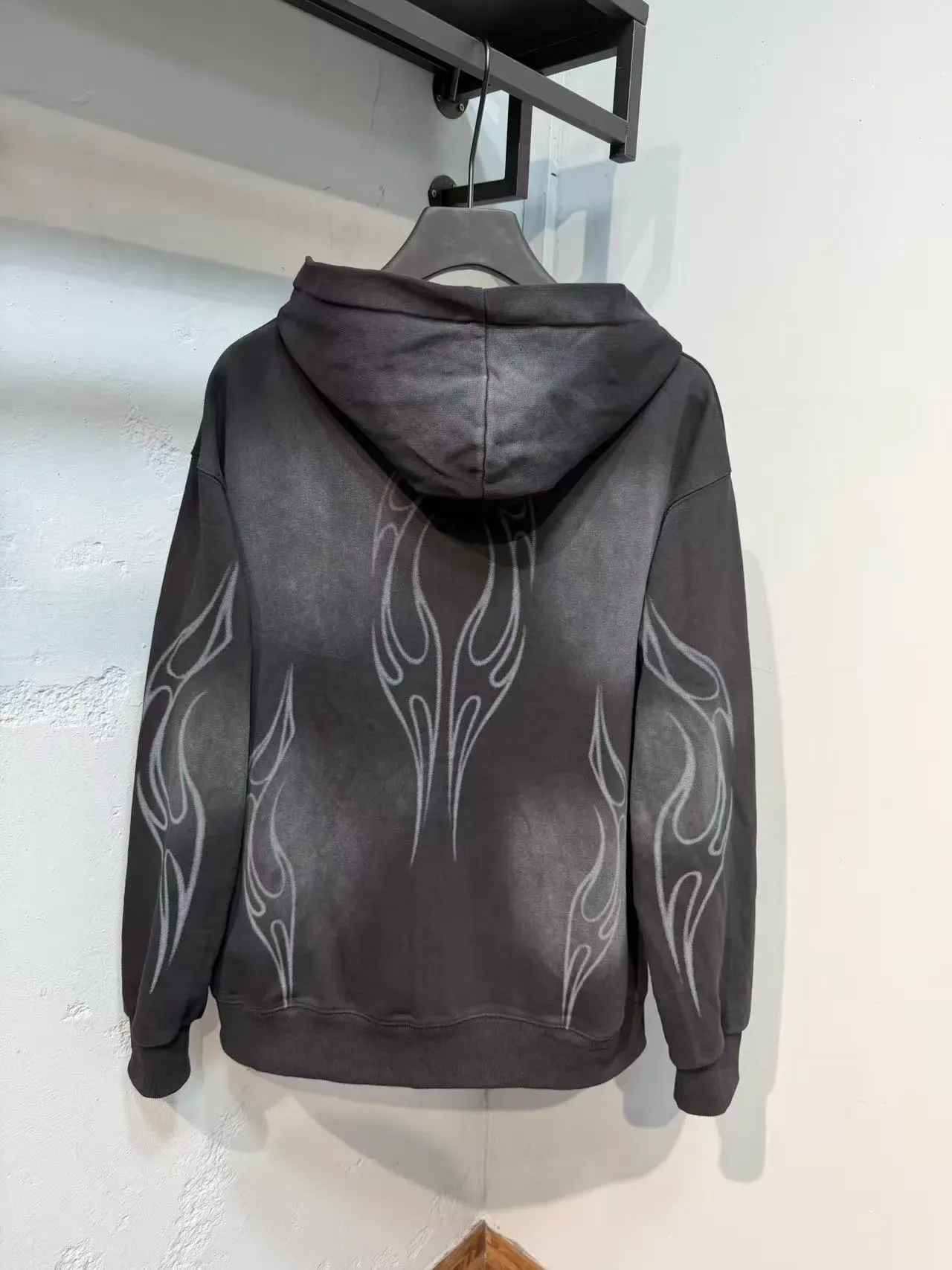 Hellstar Holy Cross Graphic Zip-Up Black Hoodie 6