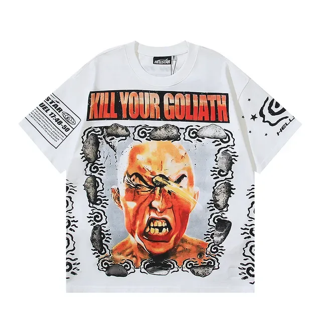 تي شيرت جرافيك أوفرسايز Hellstar Kill Your Goliath 11