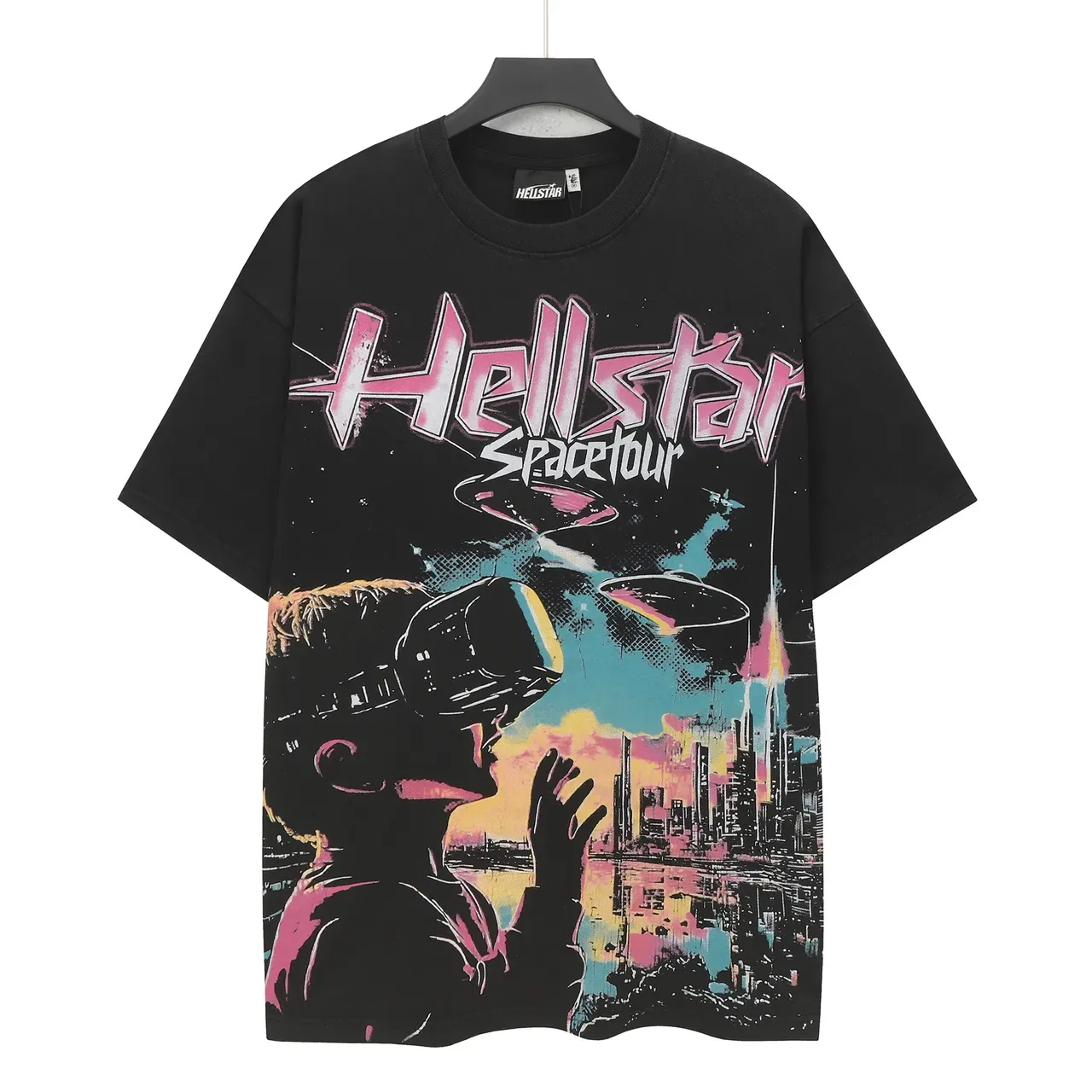 Hellstar Spacetour 宽松图案印花黑色T恤 3