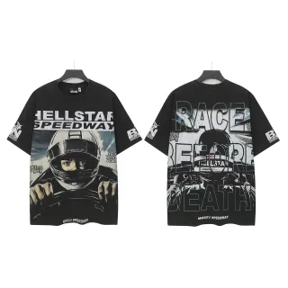 Hellstar Speedway Racer Graphic Oversized Black T-Shirt
