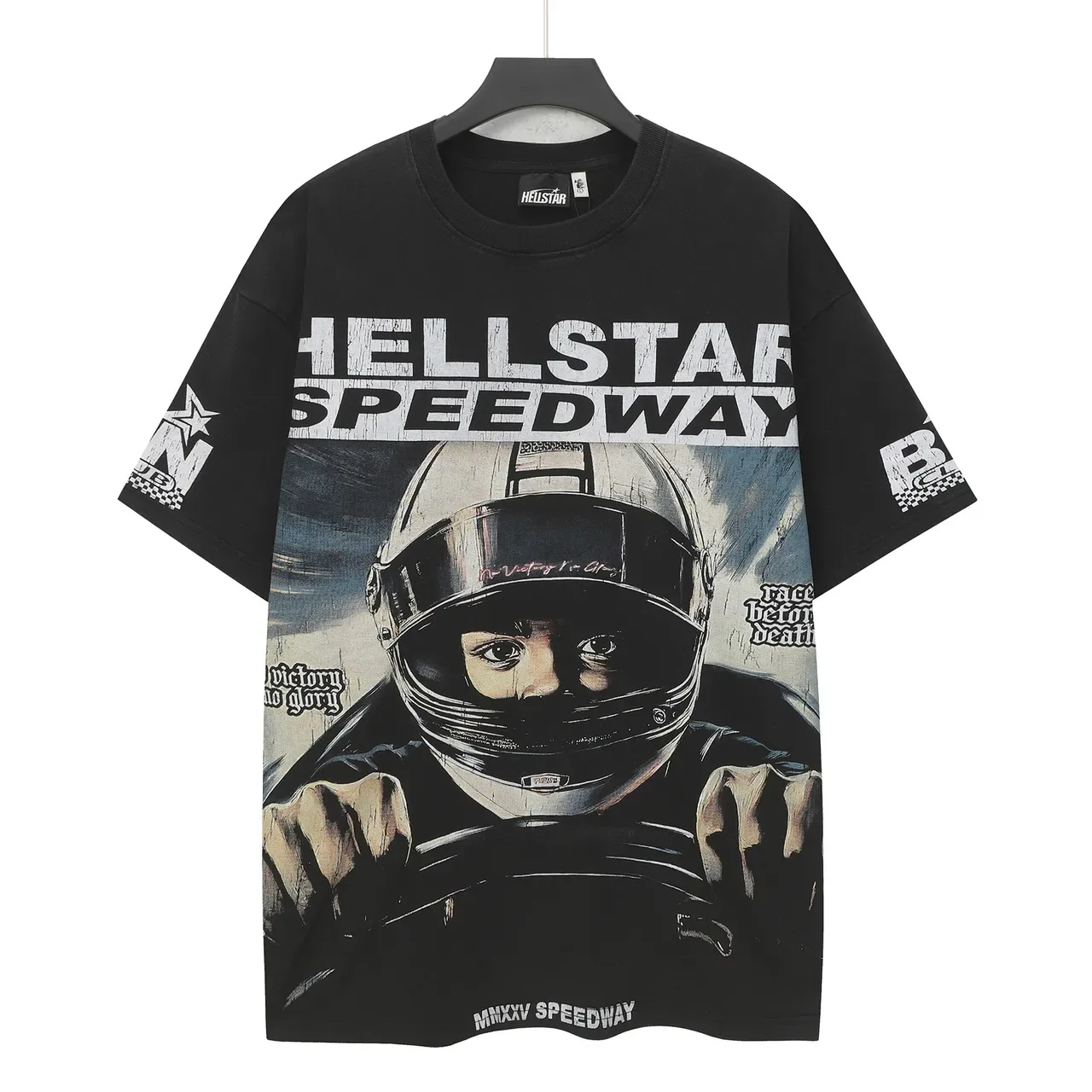 Hellstar Speedway Racer 黑色宽松印花T恤 3