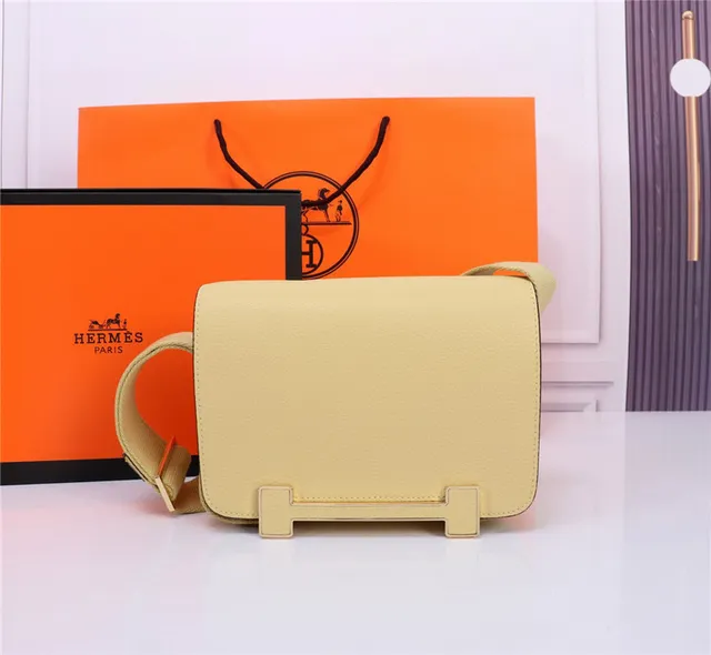 Hermès Constance কালো পেবল্ড লেদার মেসেঞ্জার ব্যাগ 10
