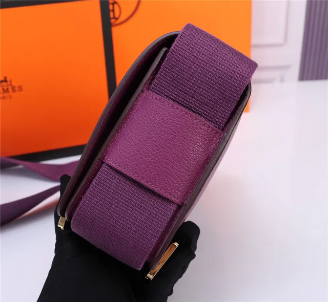 Hermès Constance কালো পেবল্ড লেদার মেসেঞ্জার ব্যাগ 17