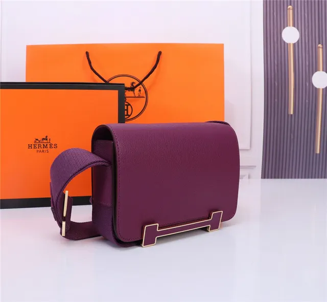 Hermès Constance কালো পেবল্ড লেদার মেসেঞ্জার ব্যাগ 18