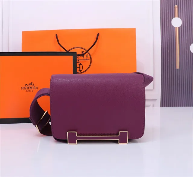 Hermès Constance কালো পেবল্ড লেদার মেসেঞ্জার ব্যাগ 19
