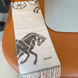 Hermès Equestrian Motif Cashmere Scarf