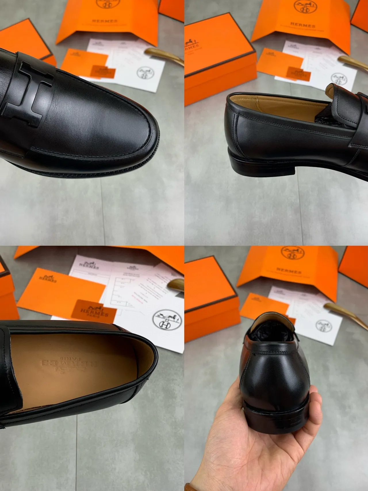 Hermès H-Logo Loafer Cuir Noir 2