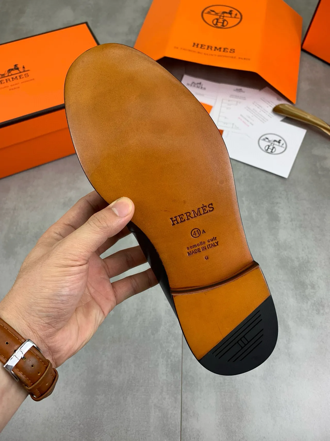 Hermès H-Logo Loafer Cuir Noir 3