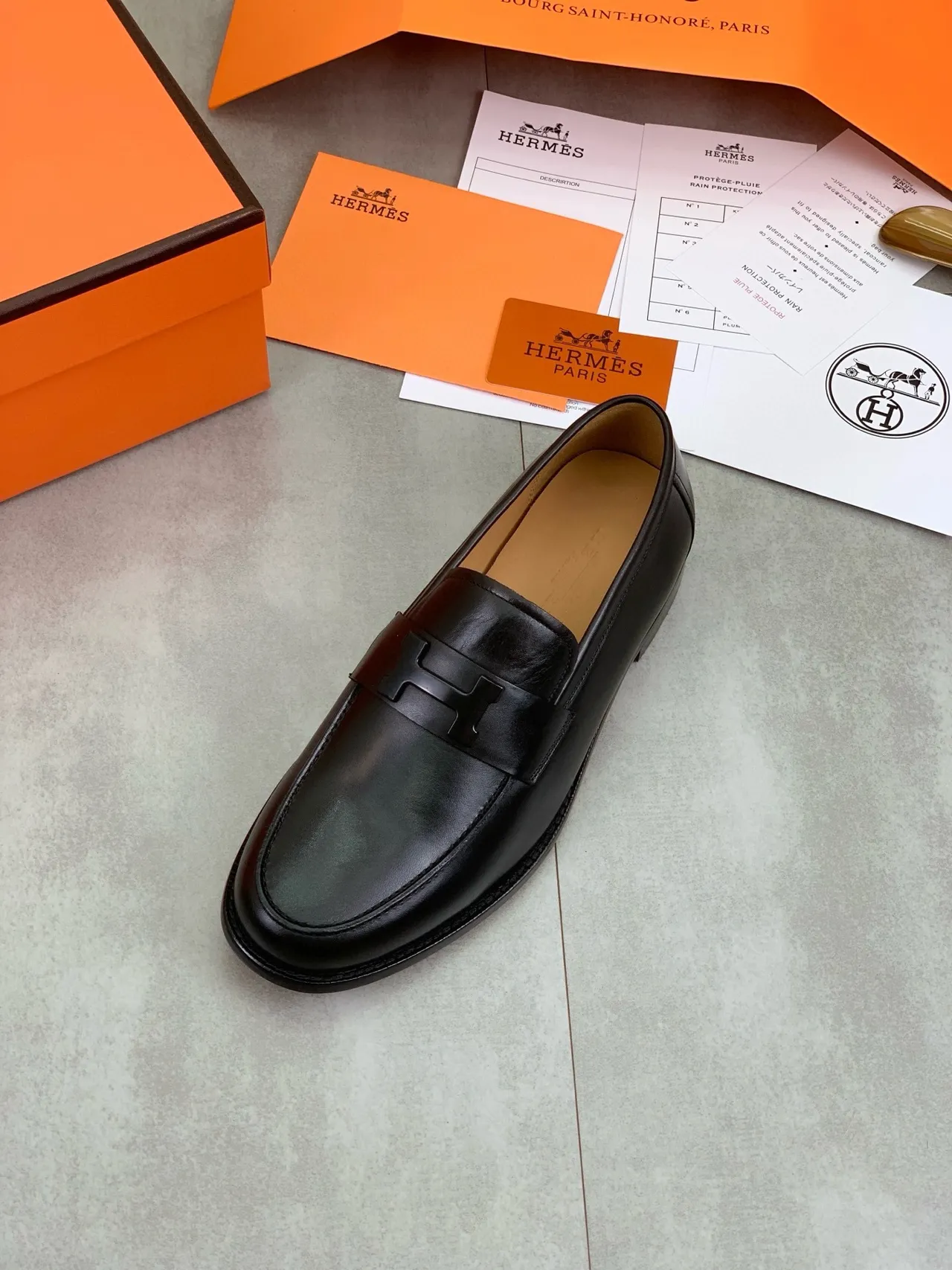 Hermès H-Logo Loafer Cuir Noir 4