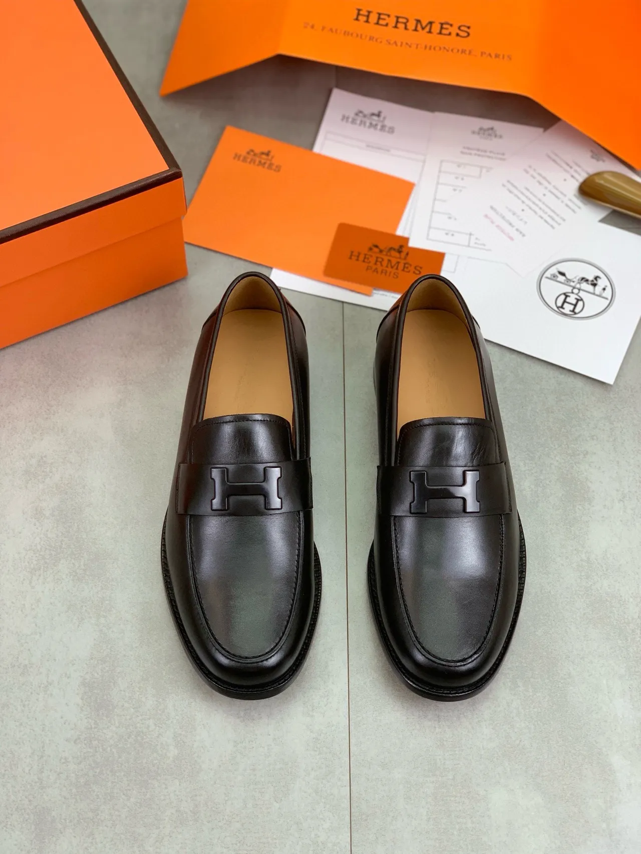 Hermès H-Logo Loafer Cuir Noir 5