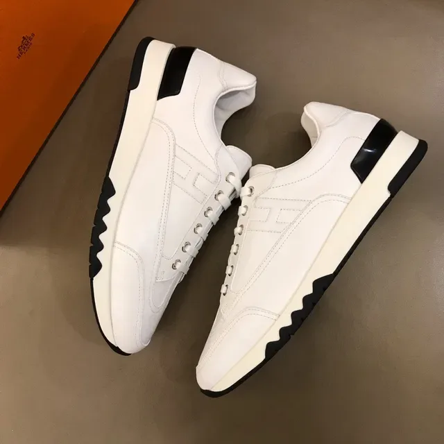 Hermès H 白黑生活方式运动鞋 2