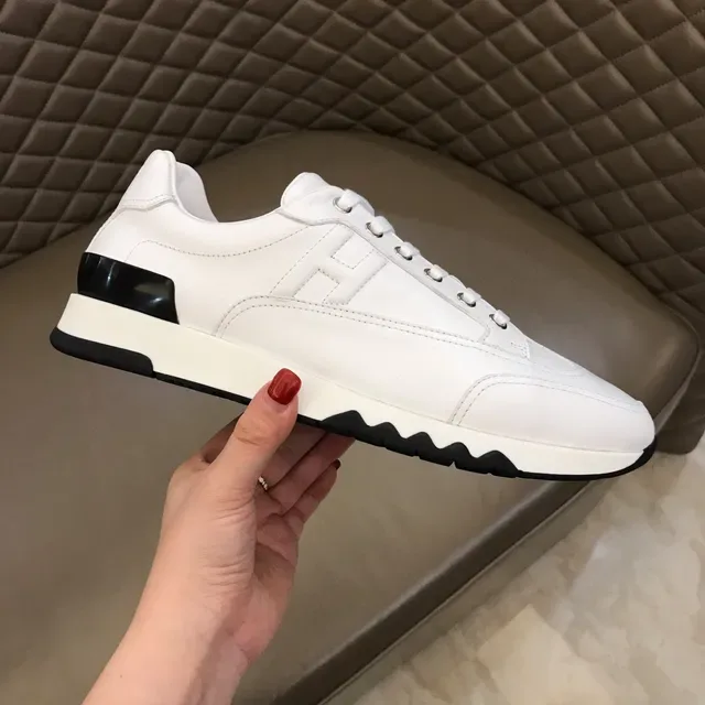 Hermès H 白黑生活方式运动鞋 6
