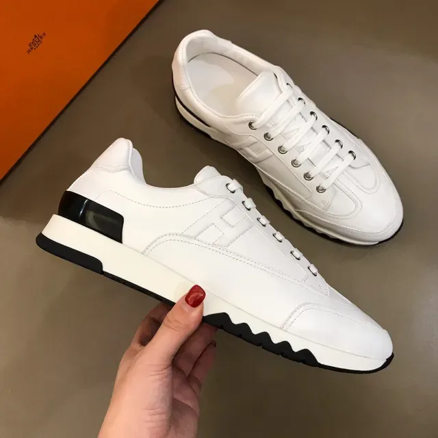 Hermès H 白黑生活方式运动鞋 7