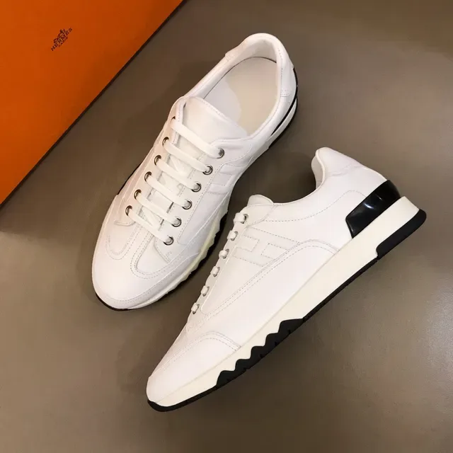 Hermès H 白黑生活方式运动鞋 8