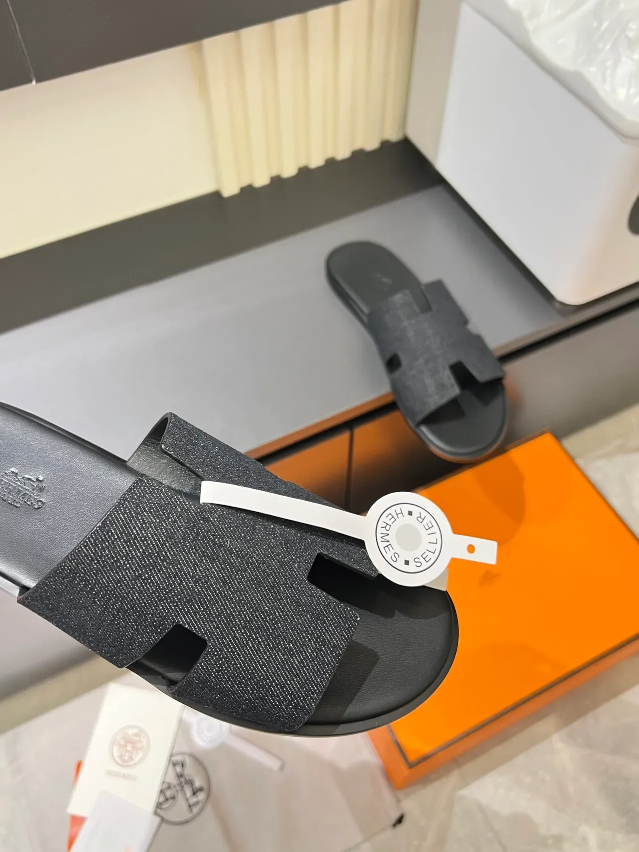 Sandálias Hermès Oran Denim H-Strap 5