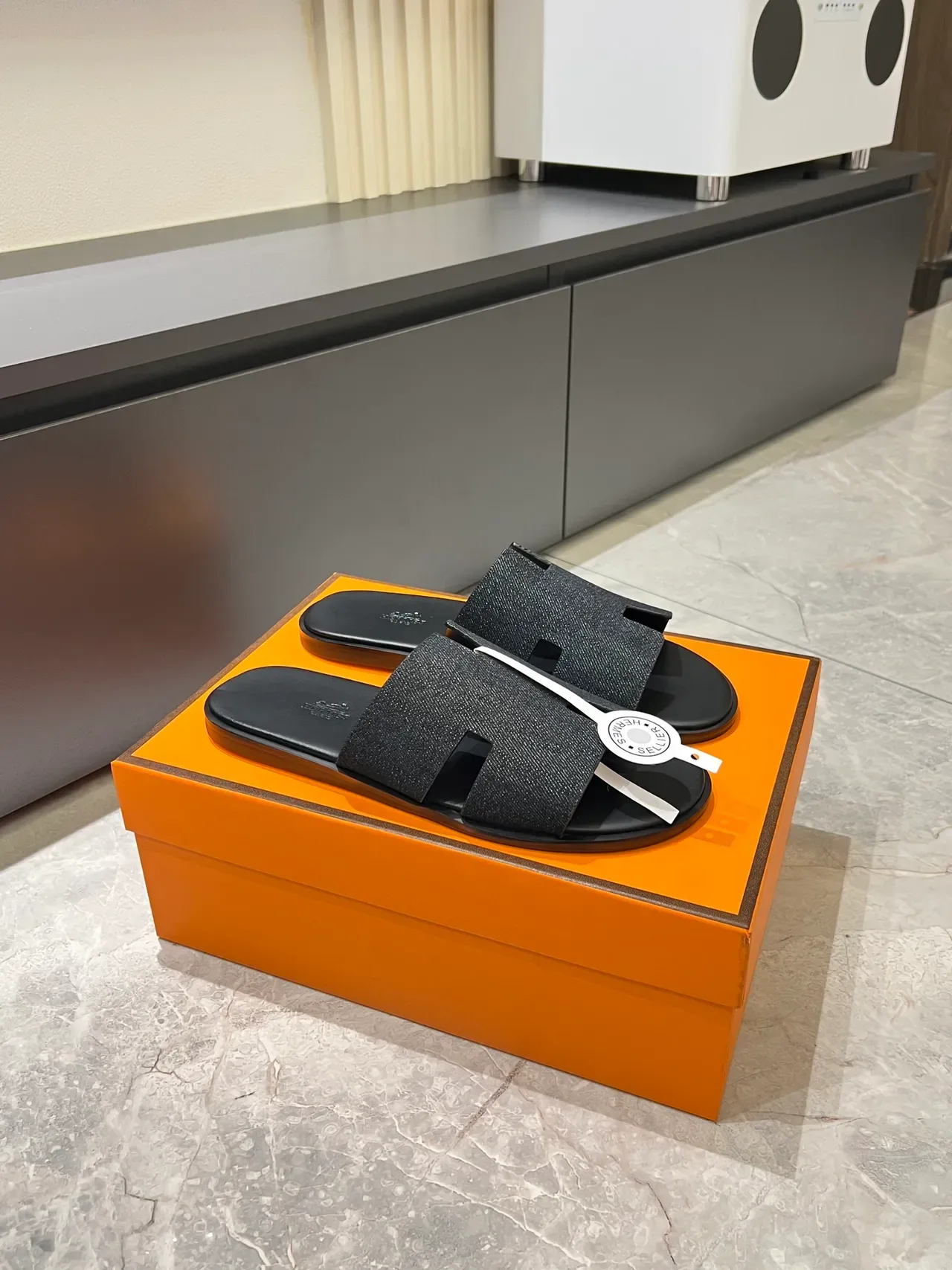 Sandálias Hermès Oran Denim H-Strap 13