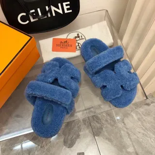 Hermès Oran অনুপ্রাণিত নীল শিয়ারলিং স্লিপার
