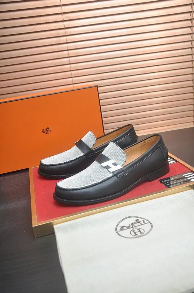 Hermès Oran Loafer Black and Silver Mesh Loafers 4