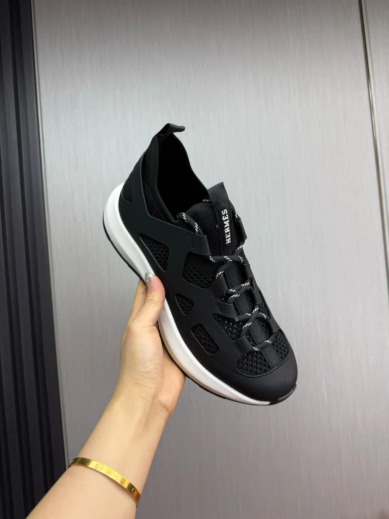 Hermès Oran Sneaker Black and White Lifestyle Sneakers 2