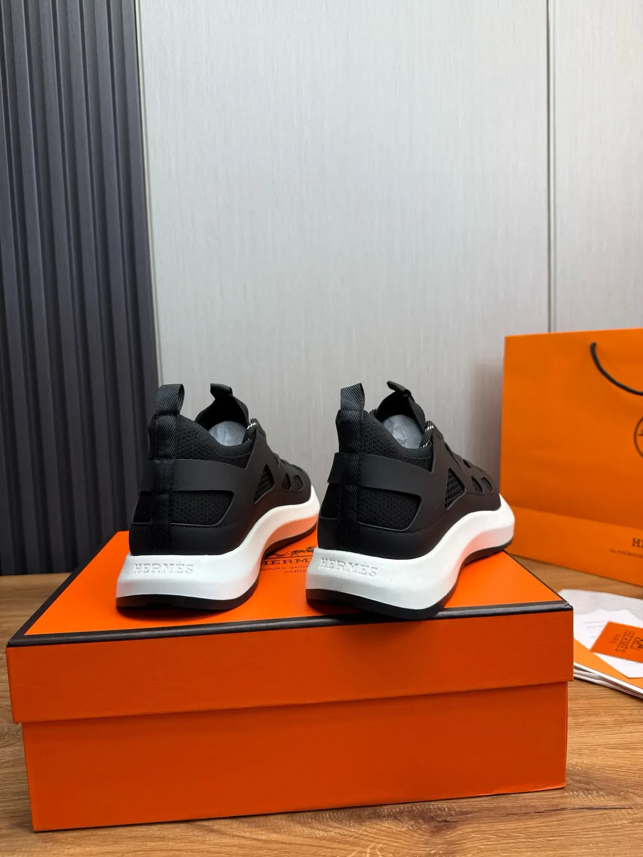 Hermès Oran Sneaker Black and White Lifestyle Sneakers 3